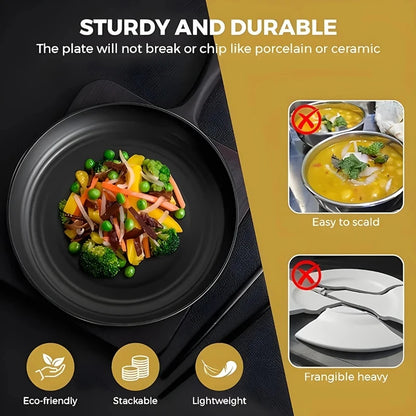 16 Piece Tableware Set Plates Bowls Cups Included For Home Family Camping Picnic Party Use Kitchen Supplies Dinnerware Set