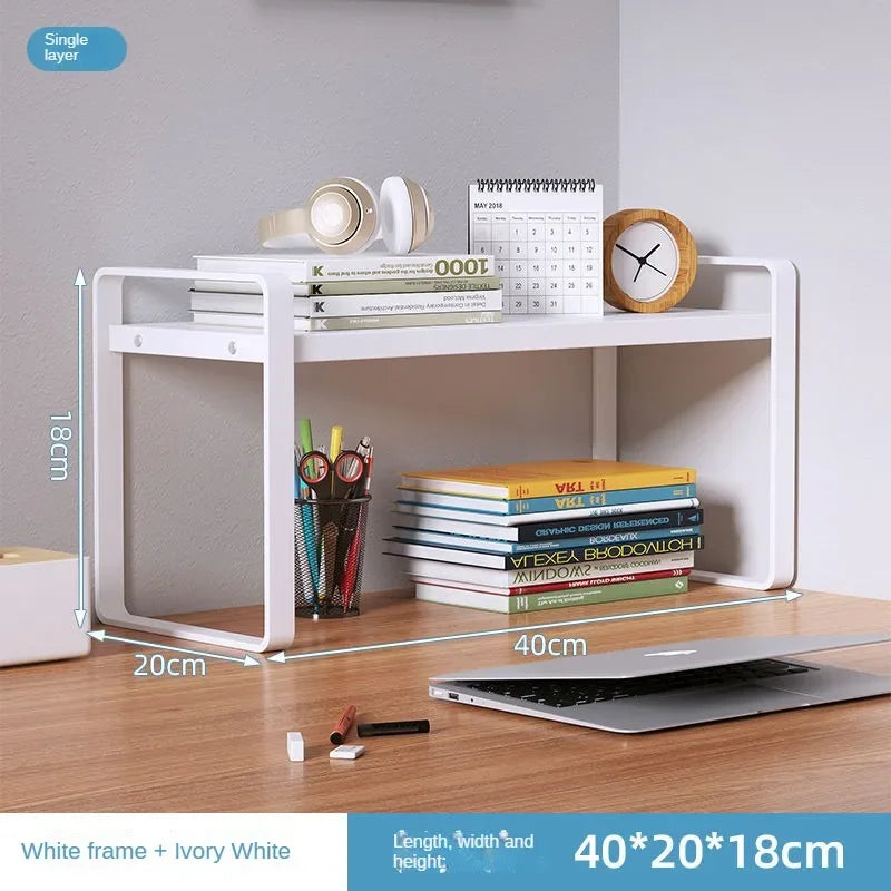 Shelf Desktop Storage  Bookshelf Student Document Shelf  Computer Racks Tiered Cabinet Office Accessories Stationery Holder