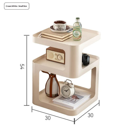 Nordic Minimalist Iron Frame Small Coffee Table Side Table Living Room Sofa Bedside Table Home Furniture Light Luxury Furniture