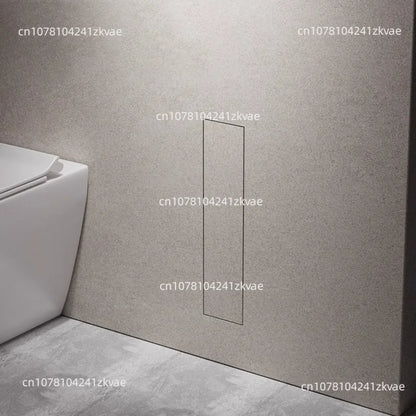 Hidden Stainless Steel Wall-Mounted Toilet Brush Storage Cabinet for Bathrooms