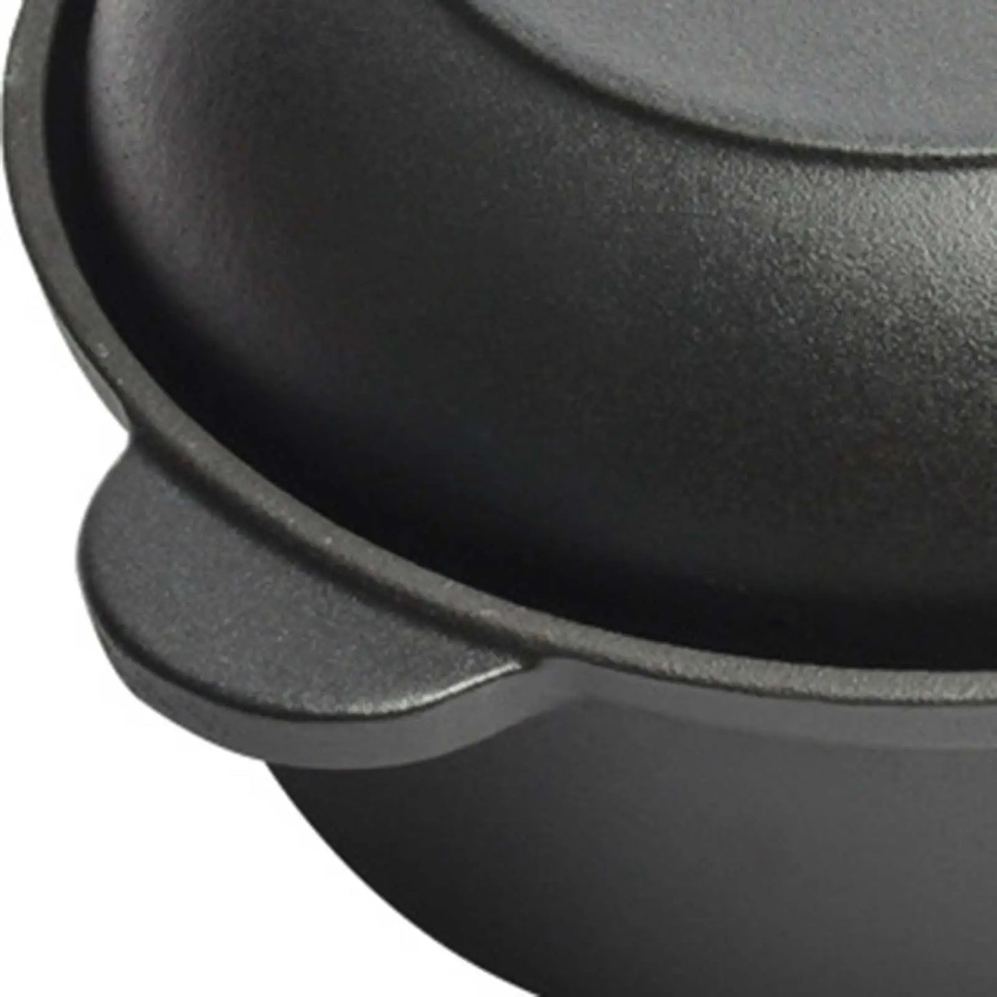 Cast Iron Pan Cooker Pot with Skillet Lid BBQ Steak Pot Stewpot for Home Kitchen