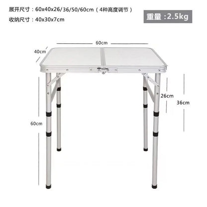 Portable Folding Camping Table, Lightweight Aluminum Outdoor Picnic Desk with Carry Bag for Beach Backyard Travel, Quick Setup