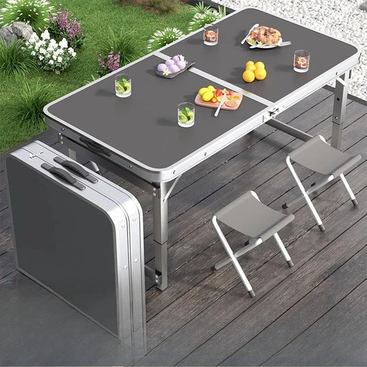 Outdoor folding table stall night market portable simple outdoor camping table household aluminum alloy writing table