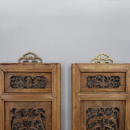 Old wooden carvings,  Set of 2 old panels, wall hangings, Chinese anique