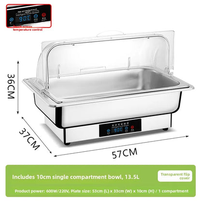 Commercial Deep Stainl Steel Pot for Spiced Meat Special Display Pan with Insulation Oven Hotel Dining Utensils