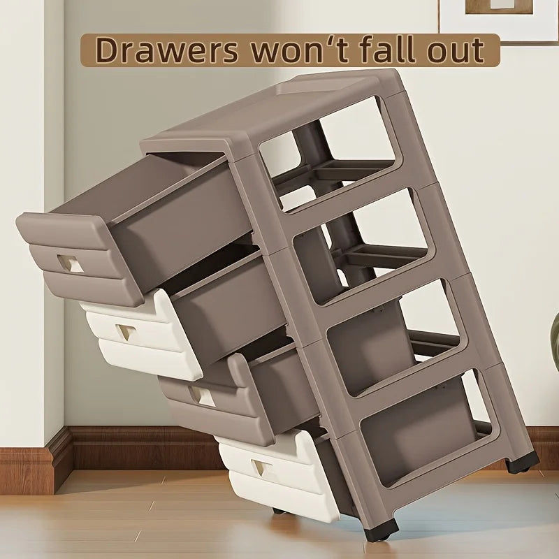 5-Drawer White Storage Cabinet - Sturdy, Smooth Sliding for Closet, Office, Bedroom Organization.