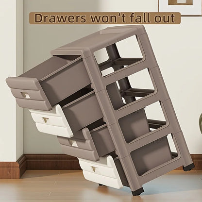 5-Drawer White Storage Cabinet - Sturdy, Smooth Sliding for Closet, Office, Bedroom Organization.