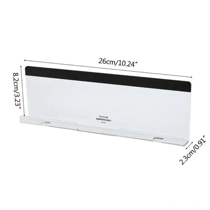 1Message Storage Board Under Computer Monitor，Office Desk Side Storage Rack Message Board Can Hold Phone Charging Memo Stickers