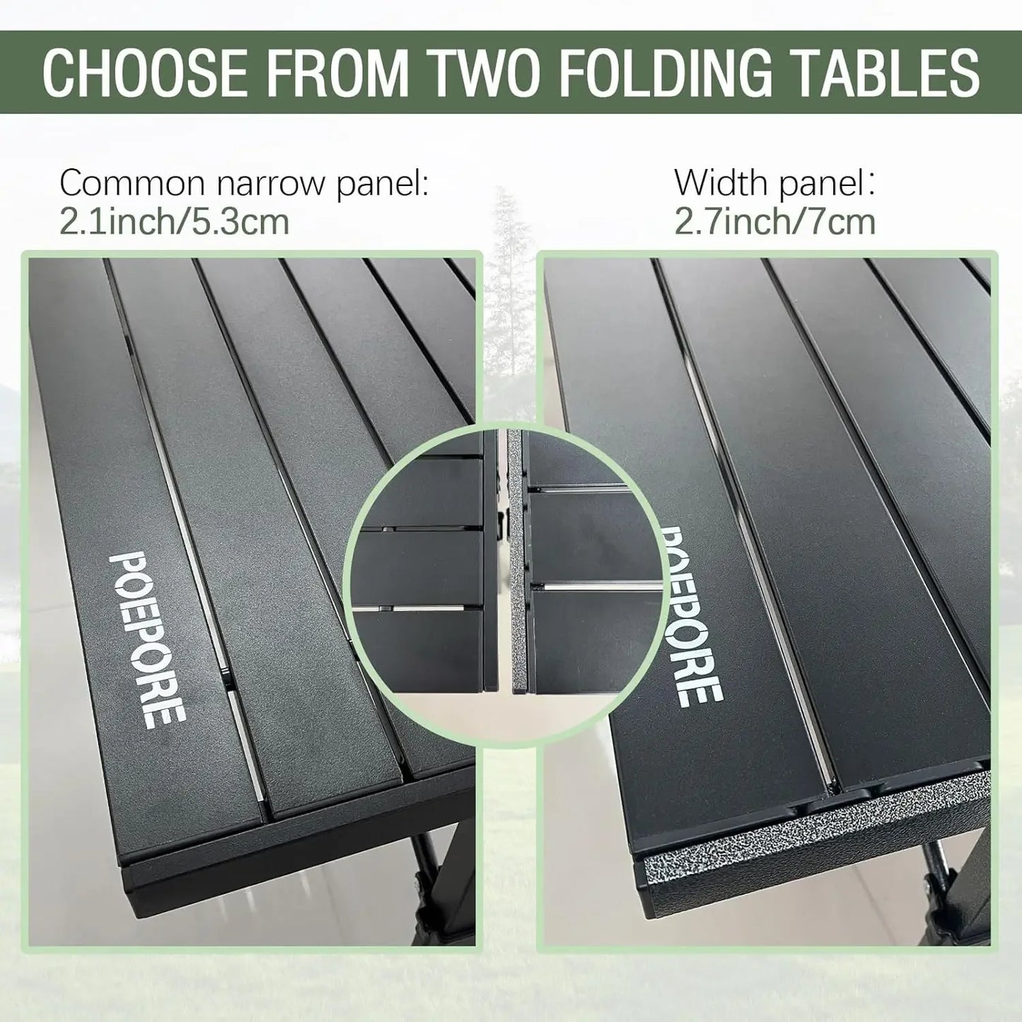 Large Folding Camping Table Aluminum with Storage  Roll Up Tall Outdoor Portable Table Lightweight Picnic BBQ Backyard Beach