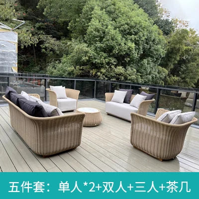 Rattan Wood Garden Furniture Sets Beach Fabric Garden Furniture Sets Round Backyard Muebles De Patio Exterior Patio Furnitures