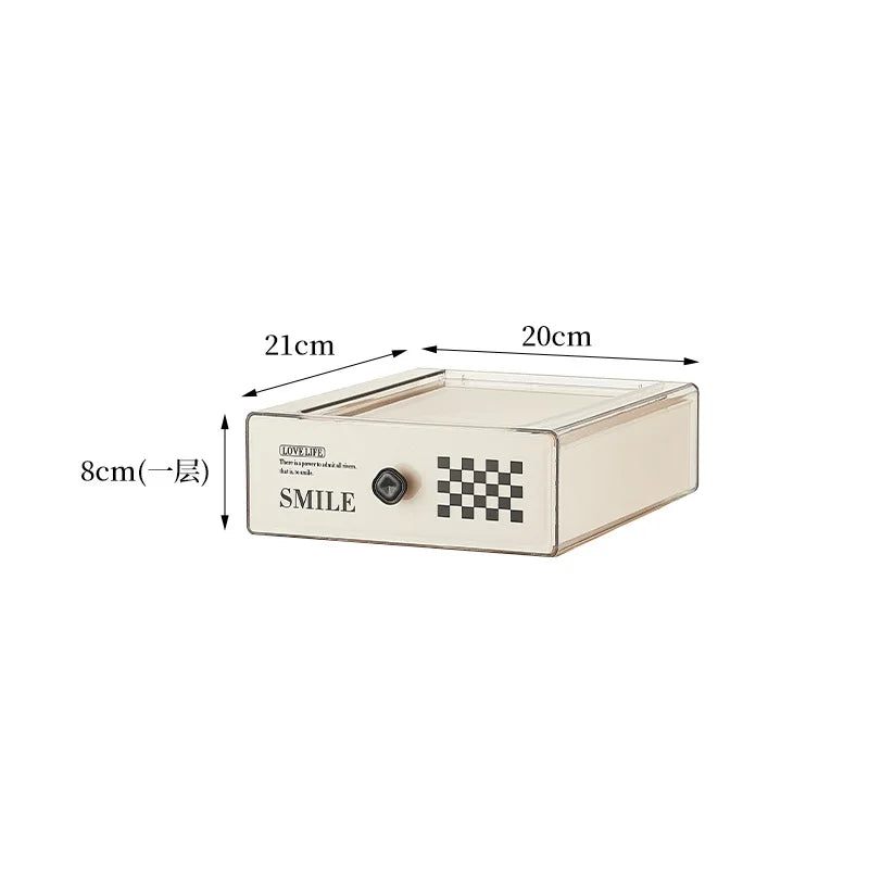 Desktop Drawer Type Storage Box, Hand Account, Stationery Shelf, Pen Holder on Desk, Small Box, PET Material Storage.