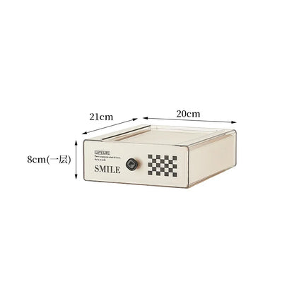 Desktop Drawer Type Storage Box, Hand Account, Stationery Shelf, Pen Holder on Desk, Small Box, PET Material Storage.