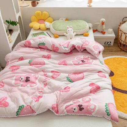 120x150cm Baby Quilt Blanket Four Season Kids Sleeping Blanket Washable Home Nursery School Children Blanket Quilt Bedding