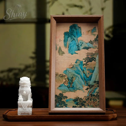 Chinese Landscape Painting, Chinese-style Landscape Painting, Calligraphy Frame, Display Stand, Study Desk Decoration, Gift