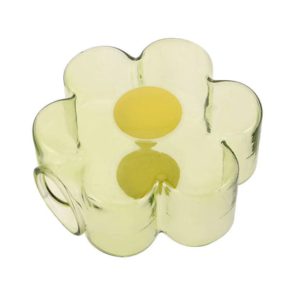 Glass Hydroponic Vase Flower-Shaped Transparent Design for Desktop Office Living Room Decor Centerpiece Tabletop Plant