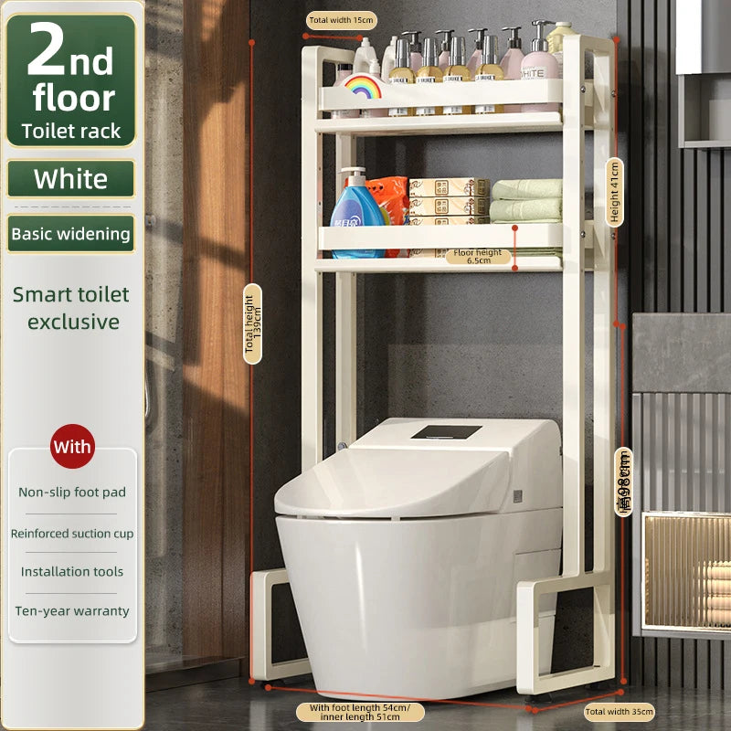 Cabinet Bathroom Standing Holder Over The Toilet Storage Rack Balcony Floor Toilet Rack Multi-Functional Toilet Simple Storage