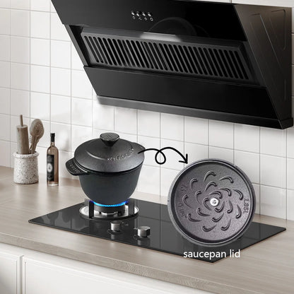 Cast Iron Rice Cooker Deepened Rice Pot Induction Compatible Thickened Rice Stewpot Dutch Oven Cooking Utensils