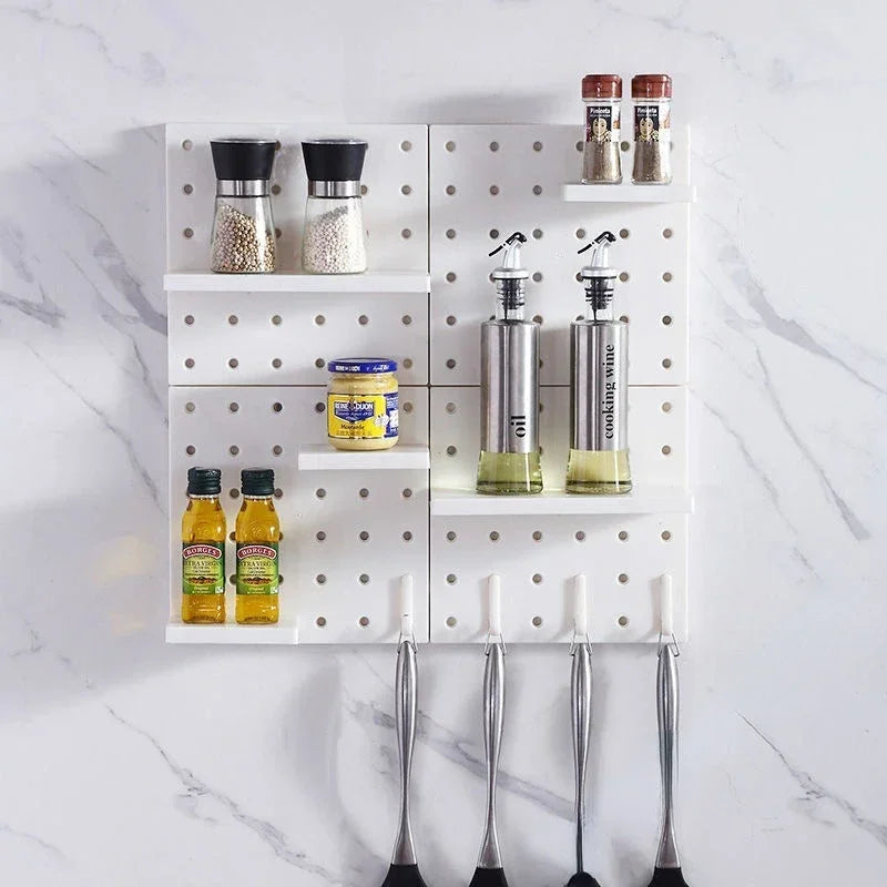 Home Decor Wall Shelves Decoration Hole Board Wall Storage Rack Storage Shelf Kitchen Bedroom Hanging Wall Shelves Wall Decor