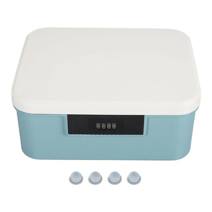9L Capacity Lockable Storage Trunk Lockable Storage Trunk for Files Document Organizer Double Layer Password Storage Locking Box