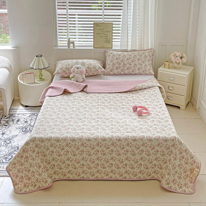 Floral Printed Bedspread for Beds Quilted Thick Blanket Bed Single/Double/Queen Bed Cover sabanas matrimoniales (No Pillowcase)