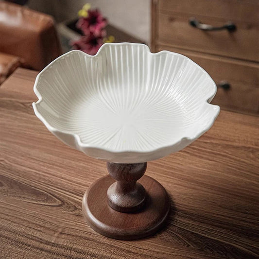 Ceramics Tray Vintage Decorative Trays Wooden Aesthetic Plates Luxury Centerpiece Fruit Bowl Elegant Designed Table Accessories
