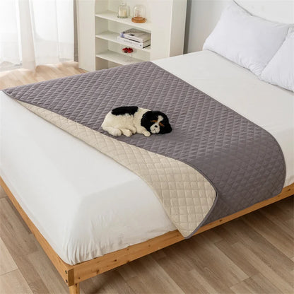 Waterproof Bedspread Pets Dog Cat Kids Urine Pad Bed Sheet Cover Quilted Mattress Pads Washable Mattress Protector Covers Solid