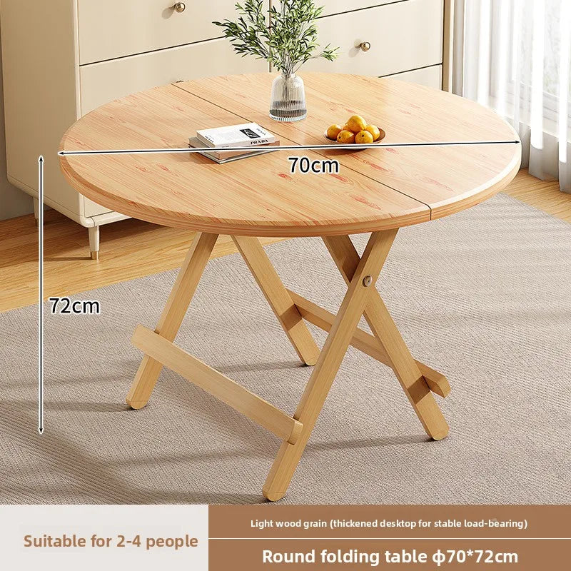 Foldable Dining Table Sturdy Folding Desk for Kitchen Restaurant Furniture No Assembly Needed Study Office Desk Strong Stable