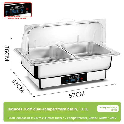 Commercial Deep Stainl Steel Pot for Spiced Meat Special Display Pan with Insulation Oven Hotel Dining Utensils