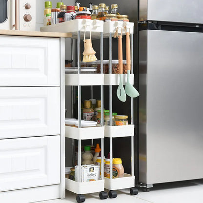Bathroom cabinet removable bathroom storage rack storage rack gap storage rack side seam organizer rack