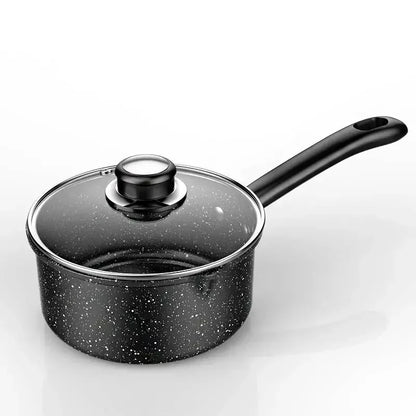 Soup Pot Thermal Cooker Non-stick Cookware for Kitchen Milk Noodles Pots Coating Saucepan with Cover Single Handle Pan Home