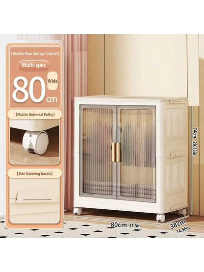 Large Capacity Multifunction Storage Cabinet Dustproof Wardrobe Folding Home Organization Solution