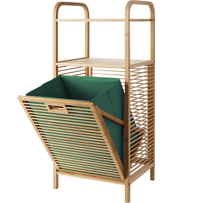 Luxury Japanese Style Bathroom Floor Storage Basket Modern Home Organizer Dirty Clothes Bin Toilet Laundry Hamper