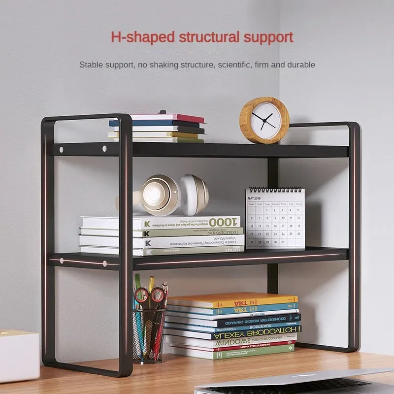 Shelf Desktop Storage  Bookshelf Student Document Shelf  Computer Racks Tiered Cabinet Office Accessories Stationery Holder