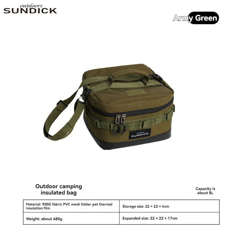 1 black/brown/Army green/camo optional camping insulated outdoor camping bowl cup storage bag