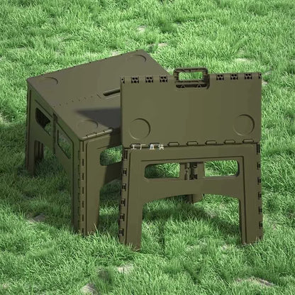 Portable Plastic Folding Camping Table, Lightweight Table Nature Hike Car Travel Picnic Mini Coffee Tables, Outdoor Camping Gear