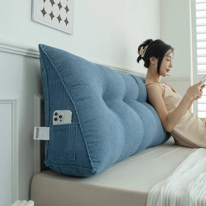 Modern mat e Bede Pillow Soft Plu Tat Bed Headrest Mobile Phone Play Waist Support Bed Barest Pad