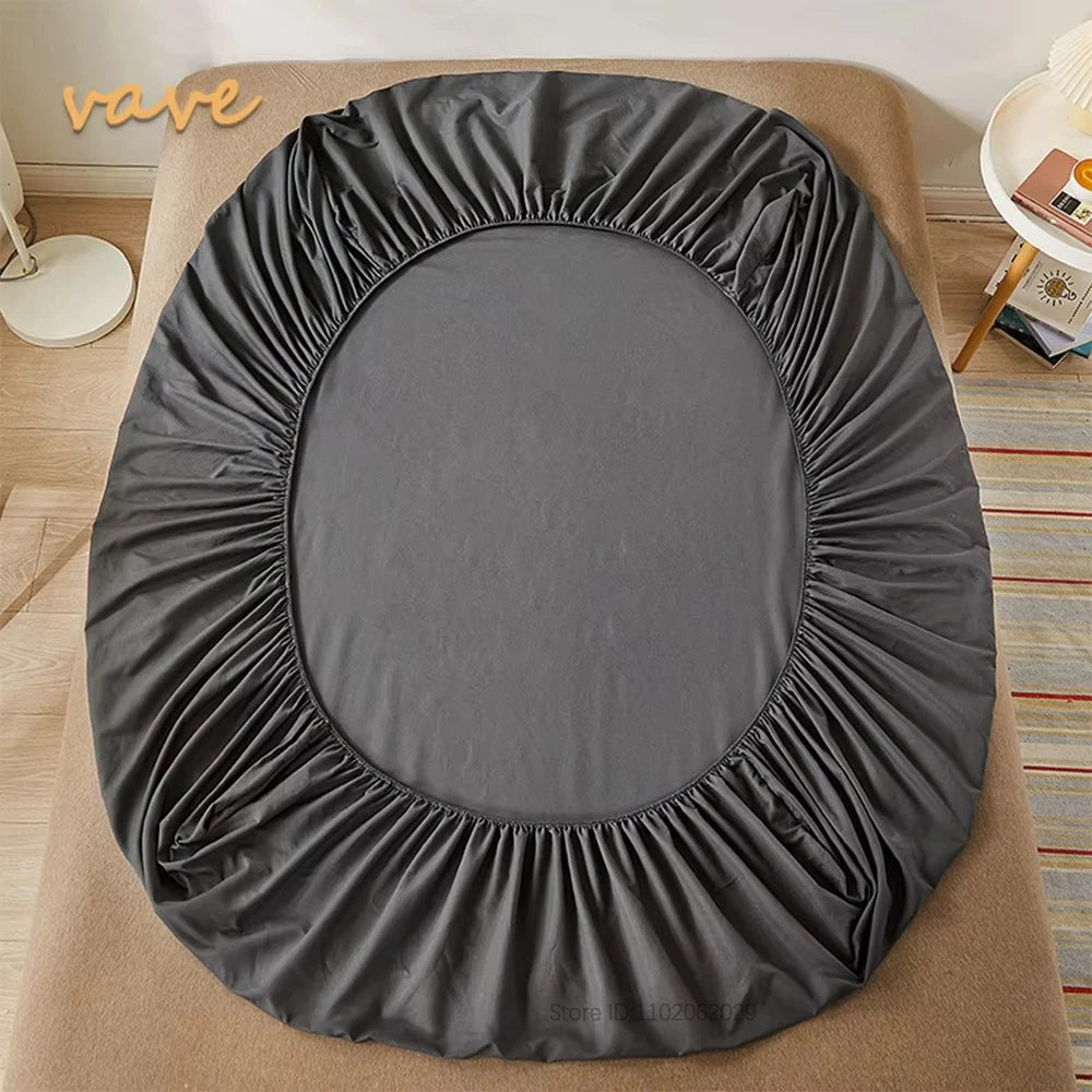Fitted Bed Sheet with 360 Elastic Band Mattress Protector Cover Bedspreads for Single Double King Queen Size Bed Sheet 160x200