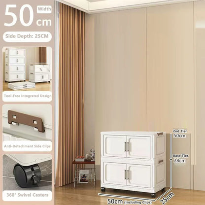 Storage Cabinet No Installation Required Organization Cabinet for Babies and Children Clothes Organizer Box Snack Plastic Foldable