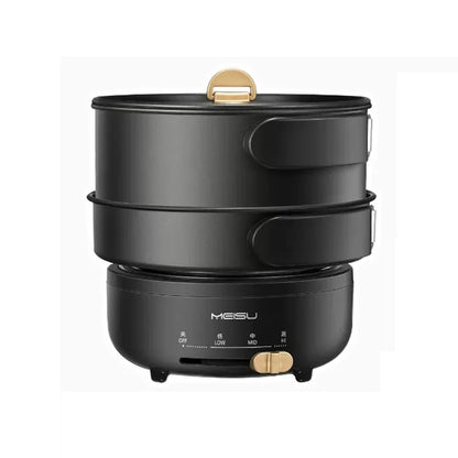 1.2L Folding Electric Cooking Pot Multifunctional Electric Hotpot Portable Travel Multicooker Split Type Pots Nonstick Pans 220V