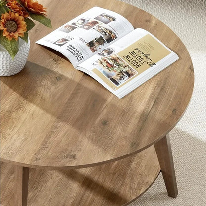 Wooden Tea Table Luxury Household Simple Small Table Living Room Sofa Multi-layer Edge Several Solid Wood Bedroom Coffee Table