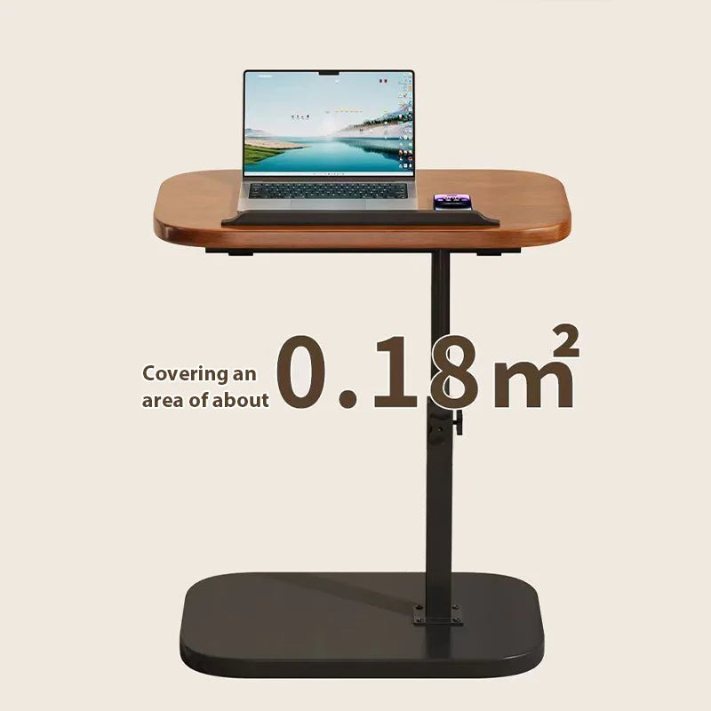Adjustable Height Side Table Portable Side Desk Coffee/Afternoon Tea Table Dormitory Desk Home Bedside Sofa Office Reception Are