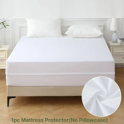 1pc 6-Sided Waterproof Mattress Protector, Dustproof Mattress Encasement with Zipper, Soft & Comfortable Mattress Cover