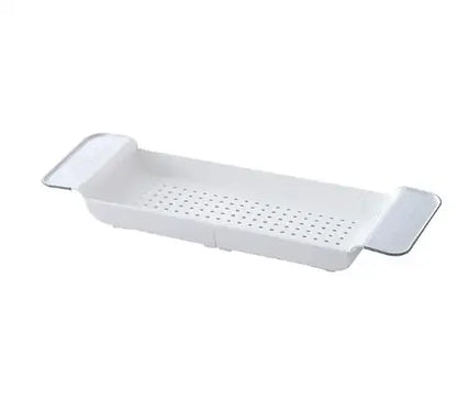 Bathroom Tray, Shower Caddy, Bamboo Bath Tub Rack, Towel Book Holder, Storage Organizer Accessories, Extendable Bathtub Shelf
