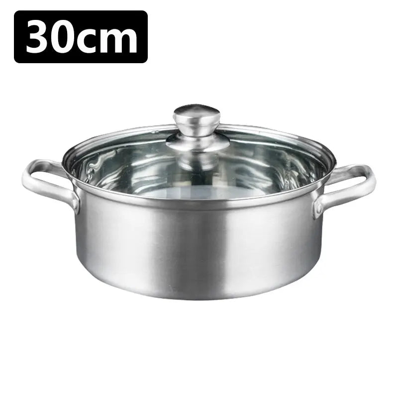 Chinese Hot Pot 304 Stainless Steel Induction Cooker Gas Stove Compatibl Kitchen Cookware Soup Cooking Pot Twin Divided