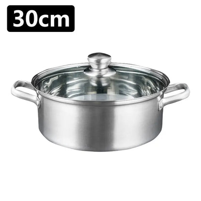 Chinese Hot Pot 304 Stainless Steel Induction Cooker Gas Stove Compatibl Kitchen Cookware Soup Cooking Pot Twin Divided