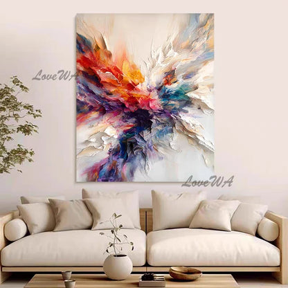 Abstract Oil Painting 100% Hand Painted Oil Paintings Wall Art Canvas Abstract Artwork Carving Art For Hotel Living Room Decor