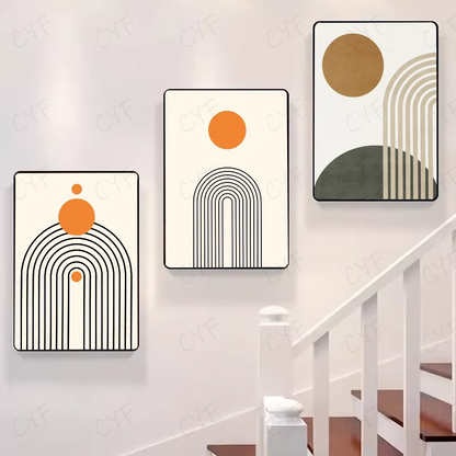 Bohemian styleAbstract Geometric Line boho Poster HD art sticky wall waterproof home living room bedroom bar aesthetic decoratio