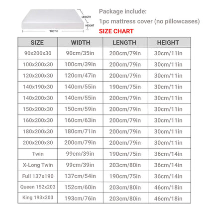 Waterproof Mattress Protector with Zipper Soft & Breathable & Noiseless Antibacterial, Anti-mite Mattress Cover , Queen/King