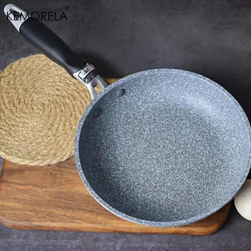 3-PCS Set Of 20/26/28cm Stone Pot Non-Stick Frying Pan Wok Large Pot Induction Cooker Pan Pancake Egg Household Kitchen Tools