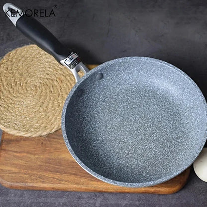 3-PCS Set Of 20/26/28cm Stone Pot Non-Stick Frying Pan Wok Large Pot Induction Cooker Pan Pancake Egg Household Kitchen Tools